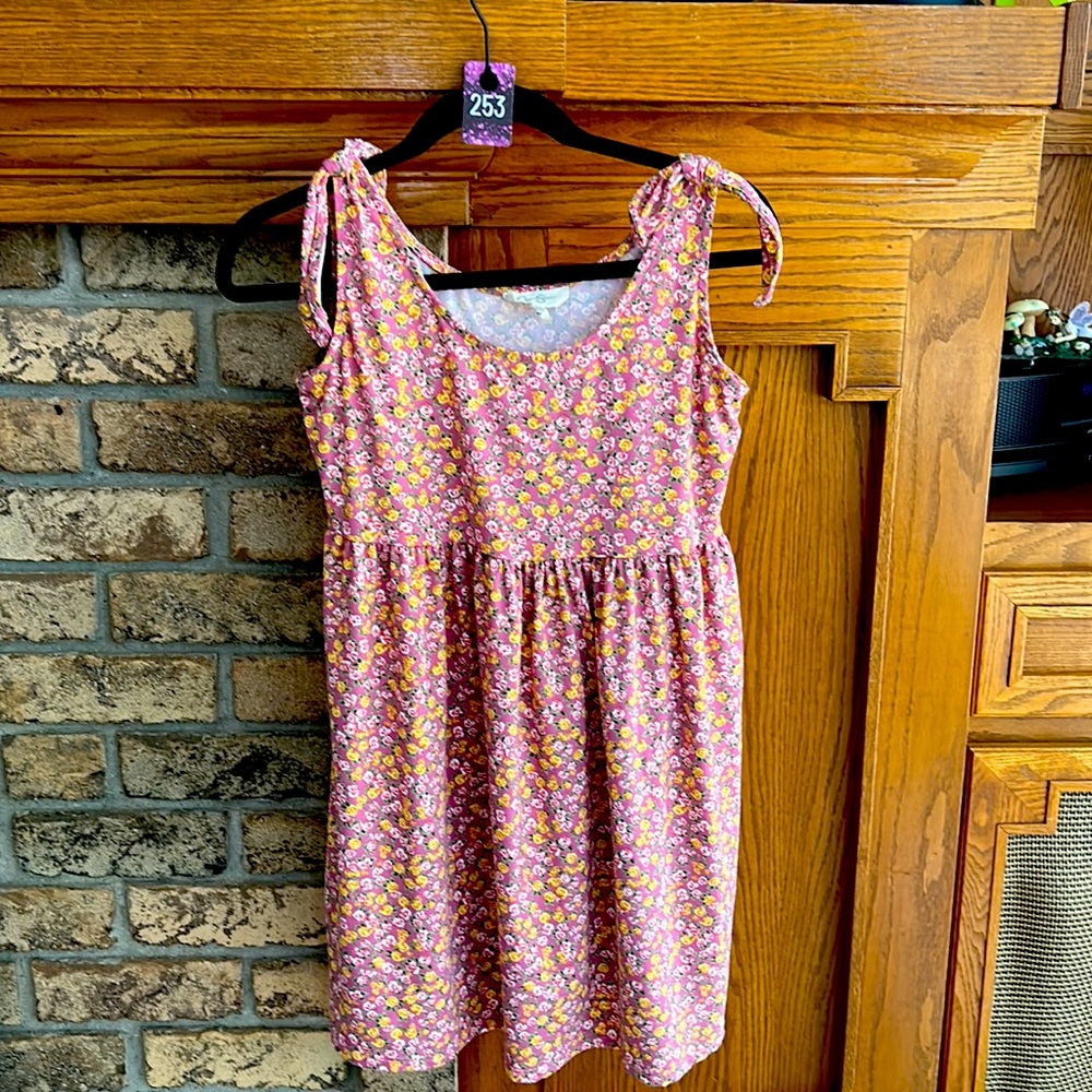 Jessica Simpson pink floral short dress M